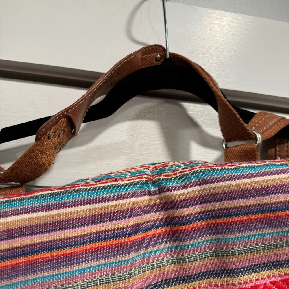 The Sak Ventura‎ Convertible Backpack Leather and Embroidered Boho Festival